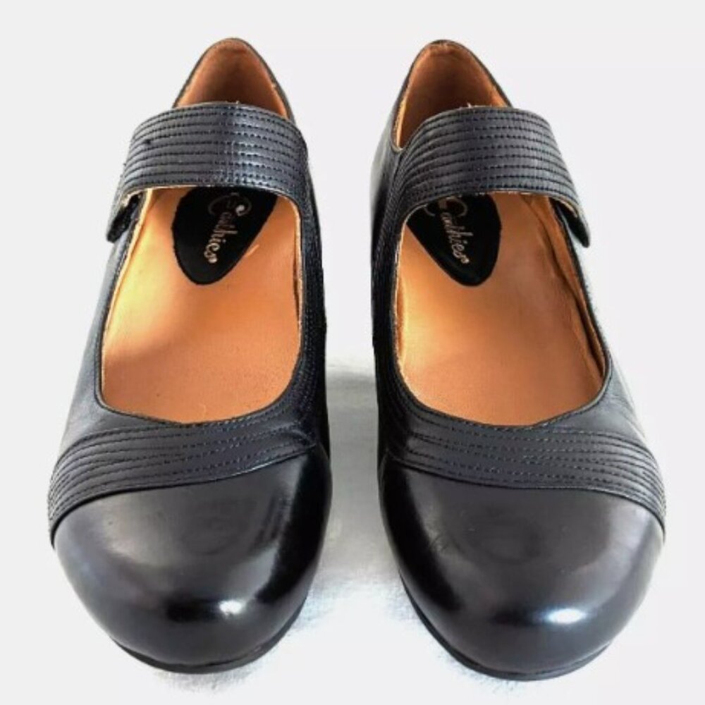 Black Leather Mary Jane Shoes